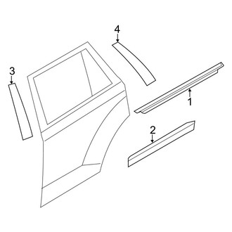 Ford OE - Rear Door - Exterior Trim (Limited / SE / SEL)