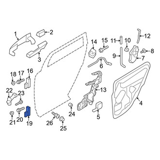 Ford OE - Rear Right Lower Door Hinge