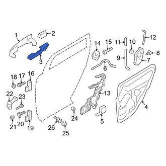 Ford OE - Rear Left Exterior Door Handle Base