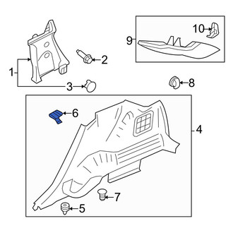Ford OE - Left Quarter Panel Trim Panel Clip