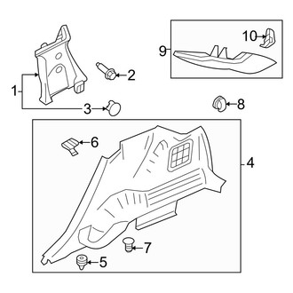 Ford OE - Quarter Panel - Interior Trim (Right Side)