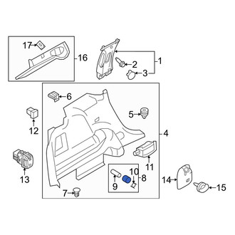 Ford OE - Rear Right 12 Volt Accessory Power Outlet Cover