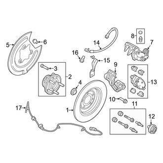 Ford OE - Rear Suspension - Brake Components (AWD)
