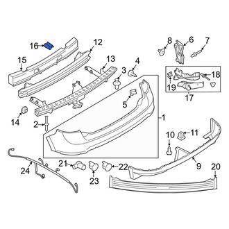 Ford OE - Door Mirror Cover Clip