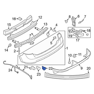 Ford OE - Rear Left Outer Bumper Cover Bracket