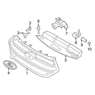 Ford OE - Front Bumper & Grille - Grille & Components (W/O Aero Package), (SE / SEL / Titanium)
