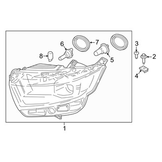 Ford OE - Front Lamps - Headlamp Components (Halogen)