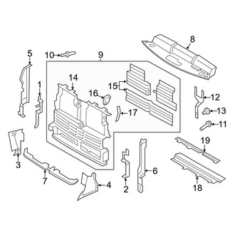 Ford OE - Radiator Support - Air Deflector