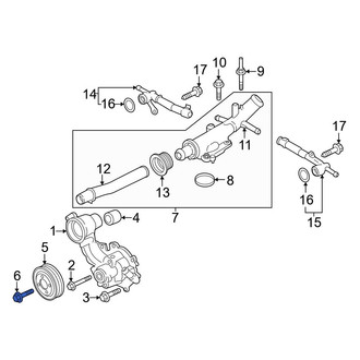 Ford OE - Engine Water Pump Pulley Bolt