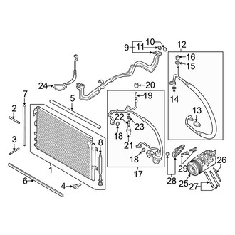 Ford OE - Air Conditioner & Heater - Condenser, Compressor & Lines