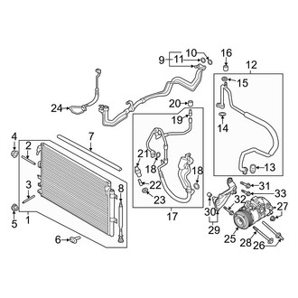 Ford OE - Air Conditioner & Heater - Condenser, Compressor & Lines