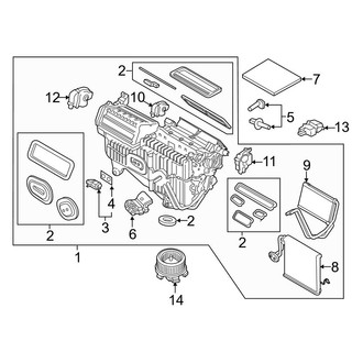 Ford OE - Air Conditioner & Heater - Evaporator Components (W/O Dual Zone)