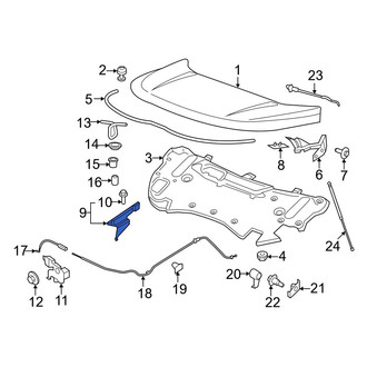 Ford OE - Front Right Hood Hinge Cover