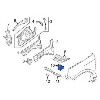 Ford OE - Front Right Frame Side Member Reinforcement Bracket