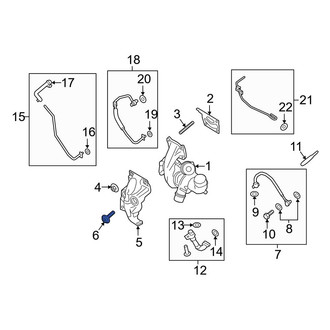Ford OE - Turbocharger Mount Heat Shield Bolt