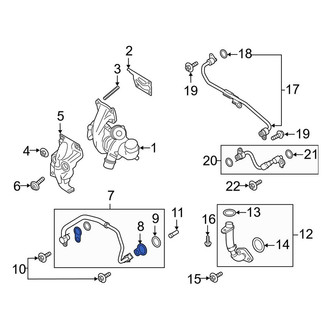 Ford OE - Turbocharger Coolant Line O-Ring