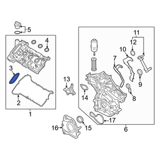 Ford OE - Left Inner Engine Valve Cover Gasket