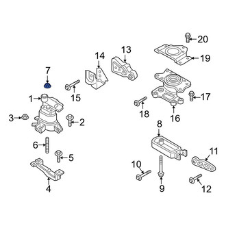 Ford OE - Lower Engine Mount Nut