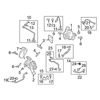 Ford OE - Left Inner Turbocharger Coolant Line Gasket