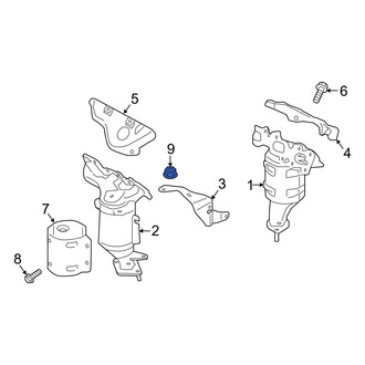 Ford OE - Left Catalytic Converter Heat Shield Nut