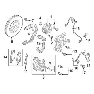 Ford OE - Front Suspension - Brake Components