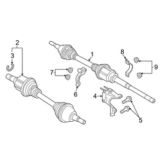 Ford OE - Front Suspension - Drive Axles (2.7L)