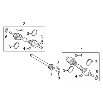 Ford OE - Front Suspension - Drive Axles (2.7L)