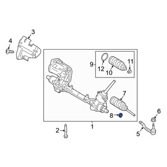 Ford OE - Inner Steering Tie Rod Nut