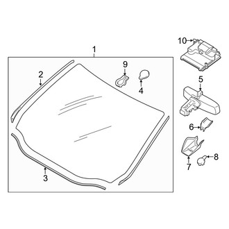 Ford OE - Windshield - Glass