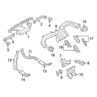 Ford OE - Instrument Panel - Ducts