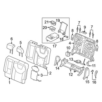 Ford OE - Seats & Tracks - Rear Seat Components (60% Side, Seat Back)