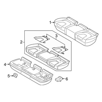 Ford OE - Seats & Tracks - Rear Seat Components (Seat Cushion)