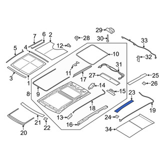 Ford OE - Center Left Sunroof Opening Trim