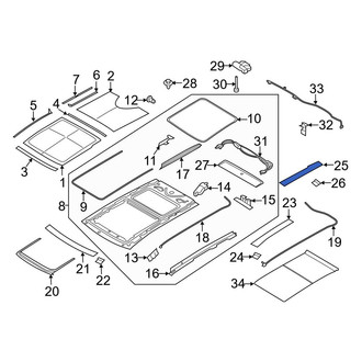 Ford OE - Rear Right Sunroof Opening Trim
