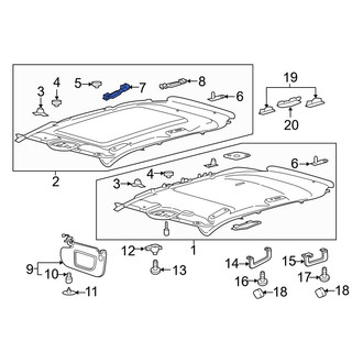 Ford OE - Front Headliner Spacer