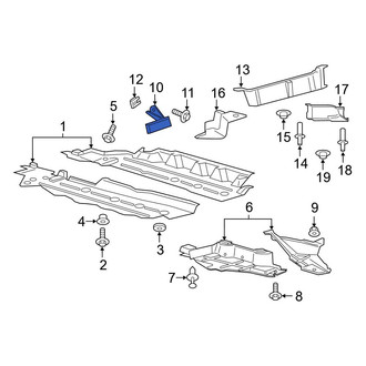 Ford OE - Rear Left Outer Floor Pan Splash Shield