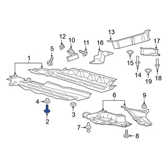 Ford OE - Radiator Support Splash Shield Screw