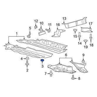 Ford OE - Door Interior Trim Panel Nut