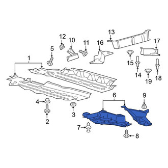 Ford OE - Front Left Floor Pan Splash Shield