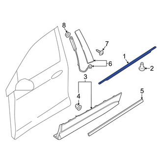 Ford OE - Front Left Door Belt Molding