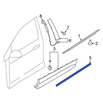 Ford OE - Front Right Door Molding