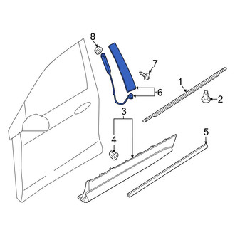 Ford OE - Rear Right Forward Door Applique
