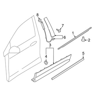Ford OE - Front Door - Exterior Trim