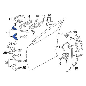 Ford OE - Front Right Upper Door Hinge