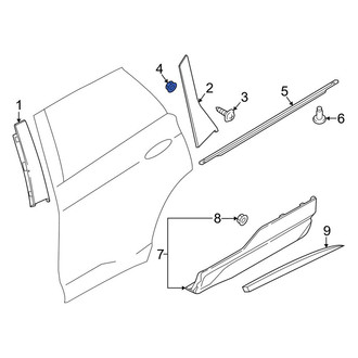 Ford OE - Roof Bow Nut