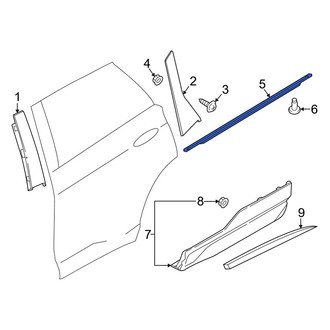Ford OE - Front Right Door Belt Molding