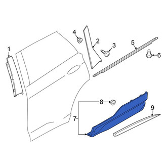 Ford OE - Front Left Door Molding