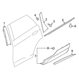 Ford OE - Rear Door - Exterior Trim