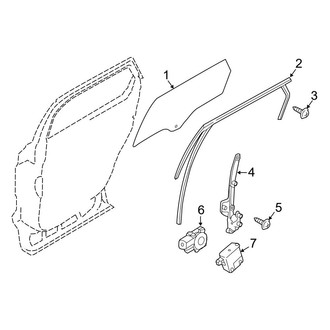 Ford OE - Rear Door - Glass & Hardware