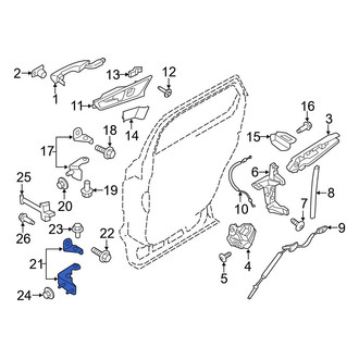 Ford OE - Rear Right Lower Door Hinge